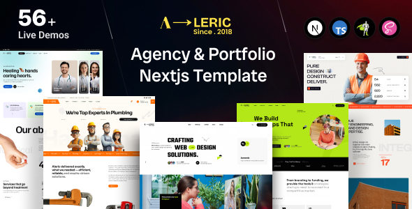 Download Aleric Digital Agency & Creative Portfolio Nextjs Template