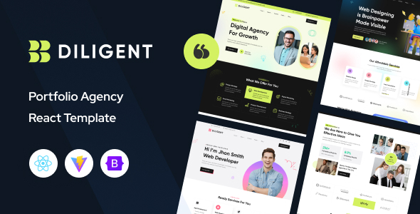 Download Diligent Creative Agency & Portfolio React Template