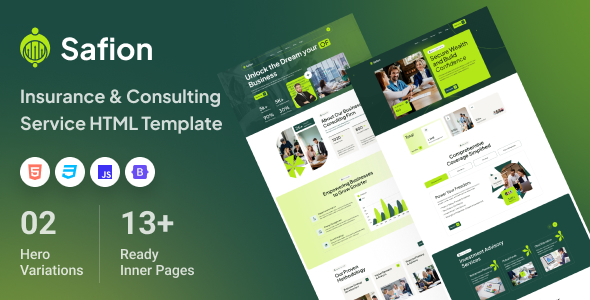 Download Safion Insurance & Consulting Service HTML Template